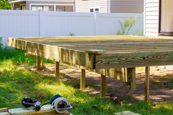 Elevated Deck Installation in Warren