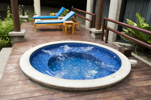 Hot Tub Deck Construction in Warren