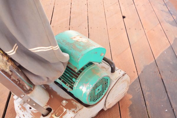 Cedar Deck Sanding in Warren